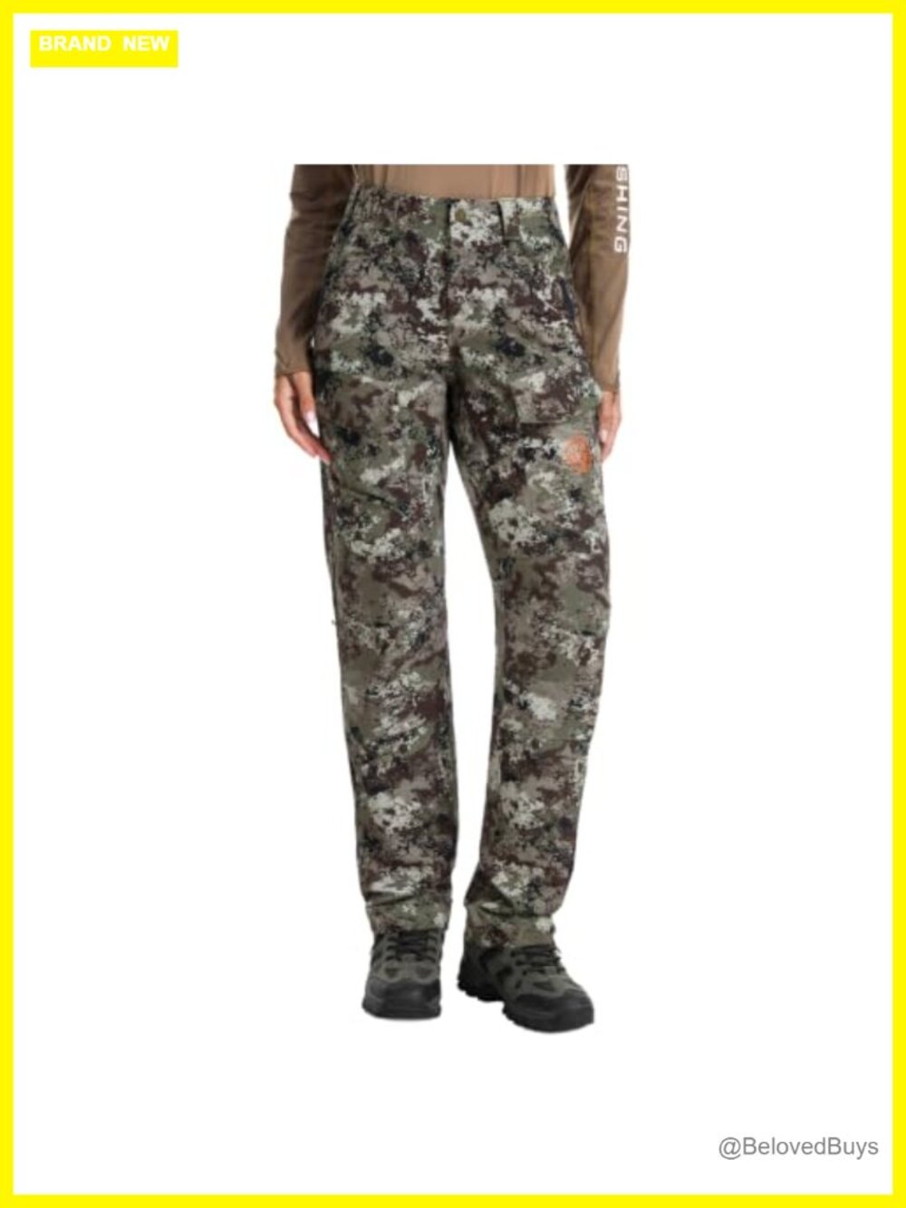 Women's Silent Stretch Water Resistant Camo Cargo Hunting Pants 8 Pockets